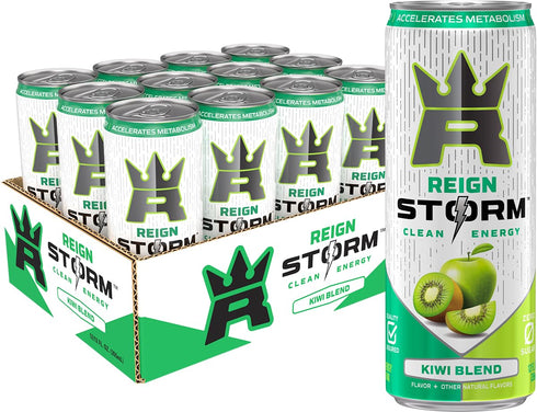 REIGN Storm, Kiwi Blend, Fitness & Wellness Energy Drink, 12 Fl Oz
