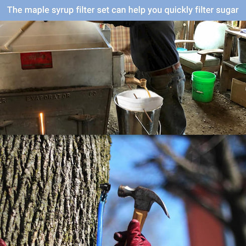 31 Maple Syrup Filter Tapping and Bottle Kits for Niter Sugar Sand Removal - Piece Complete Sugaring Starter Supplies