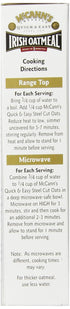 16 Mccann's Quick and Easy Steel Cut Irish Oatmeal, Ounce