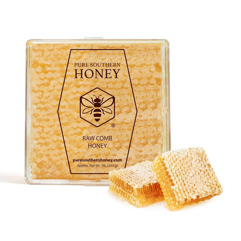 100% Raw Edible Honeycomb by Pure Southern Honey (14 Ounce (Pack of