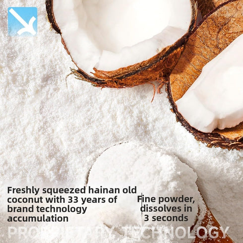 308g 20g Commercial Pure Coconut Powder with Bread Cubes Hainan Specialty Cold Brew Almond Milk for Breakfast Use