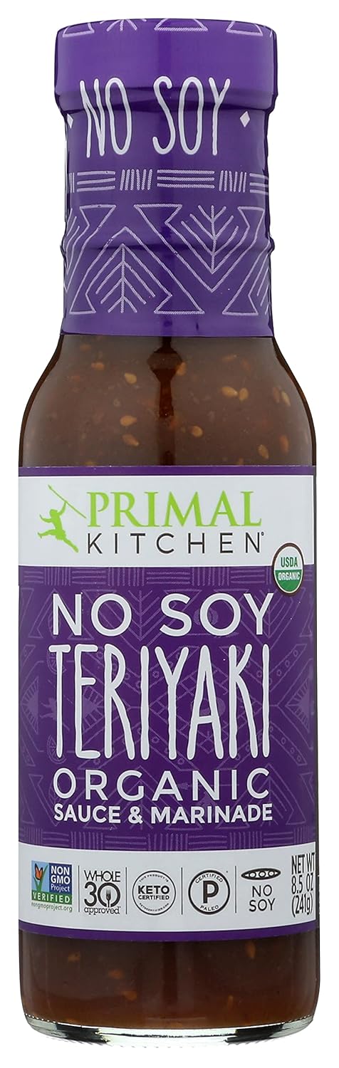 Primal Kitchen Teriyaki Sauce, Soy Free, 8.5 Ounces (Pack Of 6)