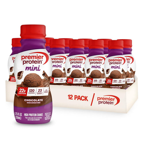 Premier Protein Shake MINIs, Chocolate, 22g Protein, 120 Calories, No Added Sugar,