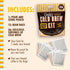 100% 12 36 GRADYS COLD BREW, New Orleans Style, Arabica Ground Coffee & Chicory Pouches, All-in-One Cold Brew Kit