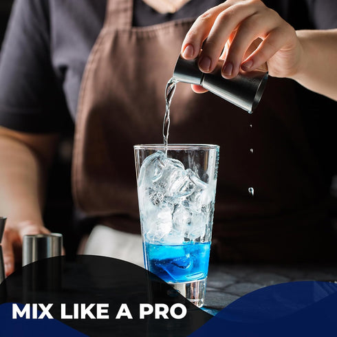 ATREVO 1 Blue Curacao Syrup Non Alcoholic - Original Bitter Orange Citrus Flavor with Liquor Pourer Dispenser, Ideal