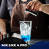 ATREVO 1 Blue Curacao Syrup Non Alcoholic - Original Bitter Orange Citrus Flavor with Liquor Pourer Dispenser, Ideal