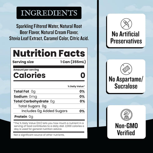 Pack 24 (12 oz 15 Virgil's Root Beer Zero Sugar Soda, of fl Can each) - Naturally Bold Handcrafted Root Beer Soda