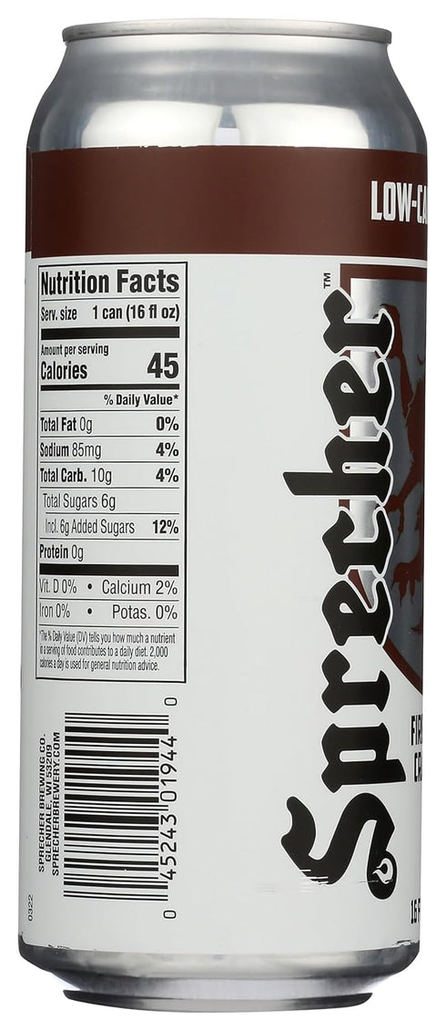Sprecher 16 (Pack 12) Low-Cal Root Beer Soda, Kosher, Gluten Free, Fluid Ounce