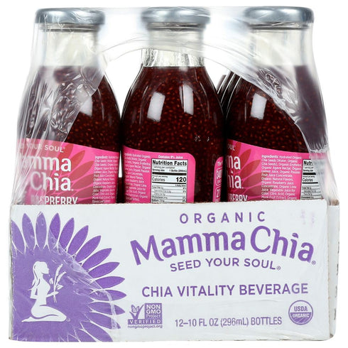 Mamma 10 Chia Organic Raspberry Passion Vitality Beverage, Ounce