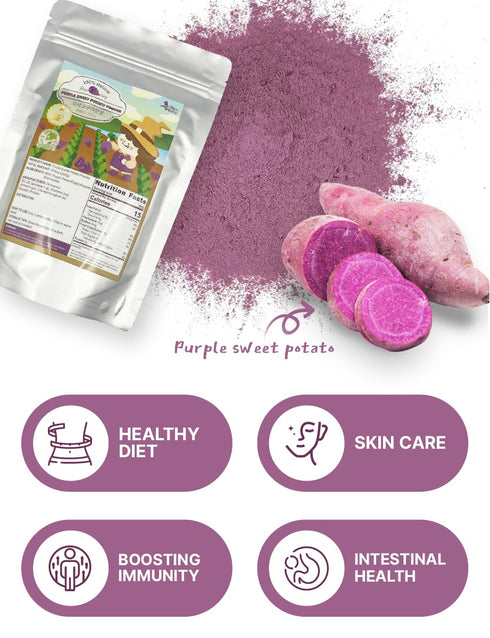 100% 10.58 oz (300 Nice Witchs Korean Purple Sweet Potato Powder, Natural, Fine Powder for Ube-Style Lattes, Smoothies
