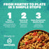 20g 11 oz (Pack 6) Born Simple Ready to Eat Meals with Sporks, Teriyaki Chicken Bowl, Improved Recipe - Protein