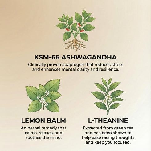 (12 Pack) Zenjoy Stress Relief Drink, Calming Black Tea, Non Alcoholic, Ashwagandha & Lemon Balm for Stress Relief, L
