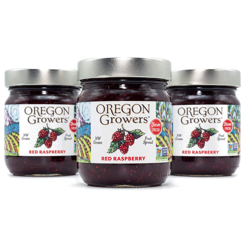 Oregon Growers Red Raspberry Fruit Spread - Organic Raspberry Jam, Organic Raspberries,