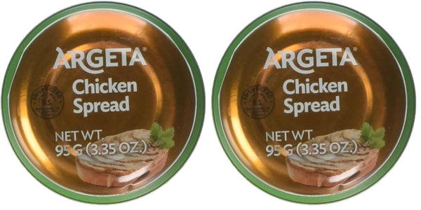 Argeta Pate Spread, Chicken, 3.35oz (Pack of 2)