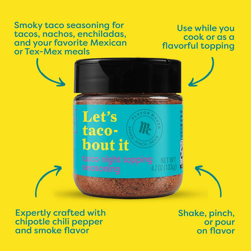 4.7 oz McCormick Taco Night Topping Seasoning, Flavor Maker