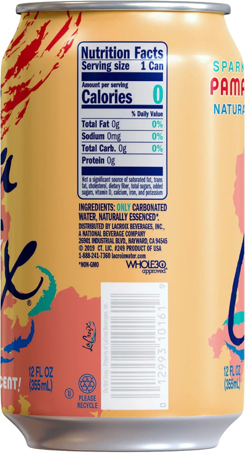 96 Pack 8 La Croix, Sparkling Water, Grapefruit, Ounce