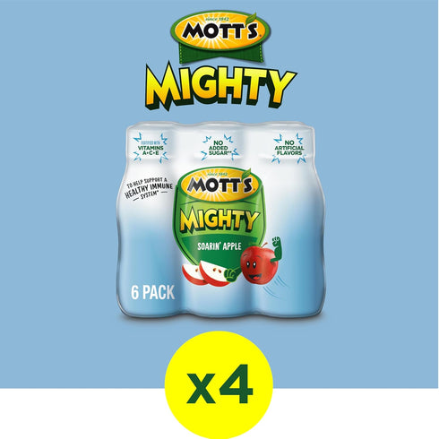 8 Oz 24 Count (8 Packs 6), 100% Mott's Mighty Soarin' Apple Juice Drink, Fl Bottles, Of Fruit Juice Combined