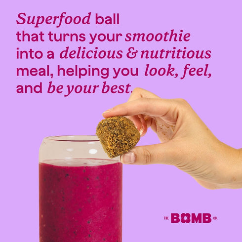 The Bomb Co. Blender Bomb, Get up & Goji, Superfood Smoothie Mix With Goji Berries, Hemp, Flax, Chia Seeds & Amino Acids, Gluten Free, High Fiber, 10 Servings