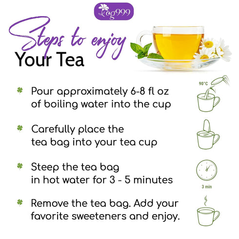 TOG999, 120 100% Premium Lavender Flower Tea Bags, Natural & Pure. Loose Flower Lavender Herbal Tea. No Sugar, No