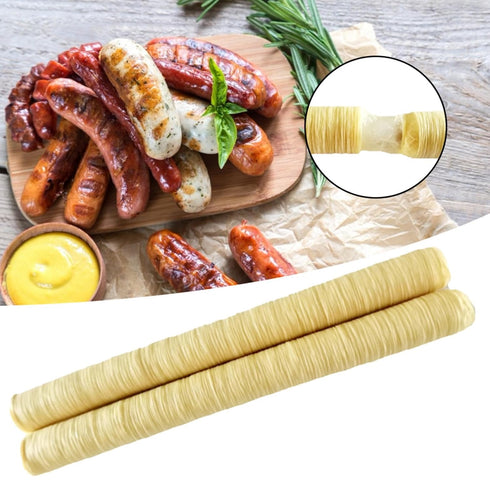 Generic 2 Pack 26MM Sausage Casings, Collagens Casings For Italian Sausage Maker, Clear Sausage Casings Skins, Easy