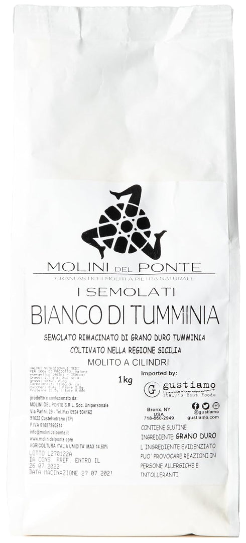 Ancient Grain Tumminia Durum Wheat Flour - Molini del Ponte, Castelvetrano, Sicily