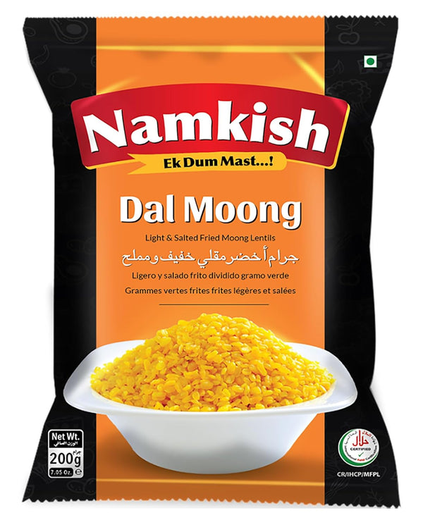 Namkish Dal Moong 200g (7.05oz) - Pack of 1 - Light & Salted
