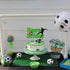 Soccer Cake Topper, Happy Birthday Sign, Football Player Cake Decorations for Sport Theme Birthday Party Supplies