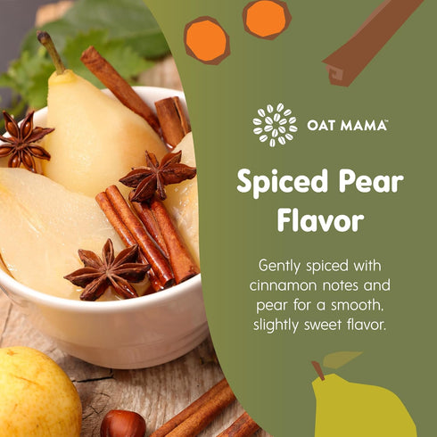 OAT MAMA Flavored Postpartum Recovery Tea - Delicious Spiced Pear & Cinnamon Flavor | Calming & Healing Tea for Hormone