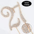 27 Years Birthday Cake Topper - Crystal Rhinestone 27th Wedding Anniversary or 27 Years Old Party Decoration