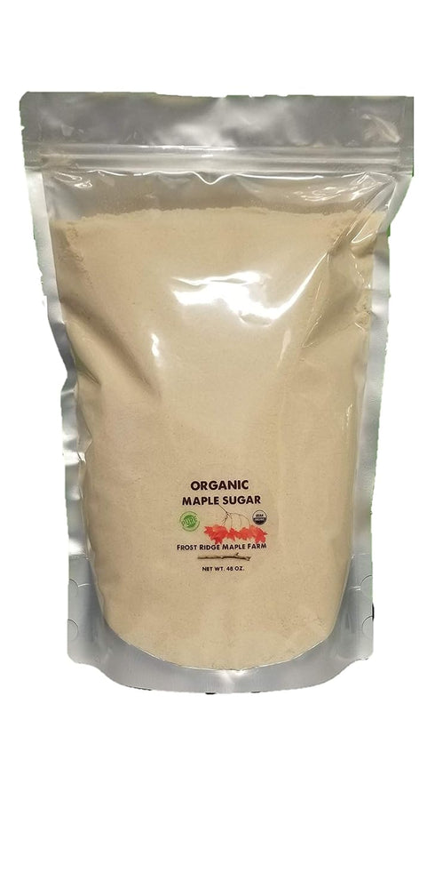 Frost Ridge Maple Farm Powdered Granulated Organic Maple Sugar, Grade A, 48