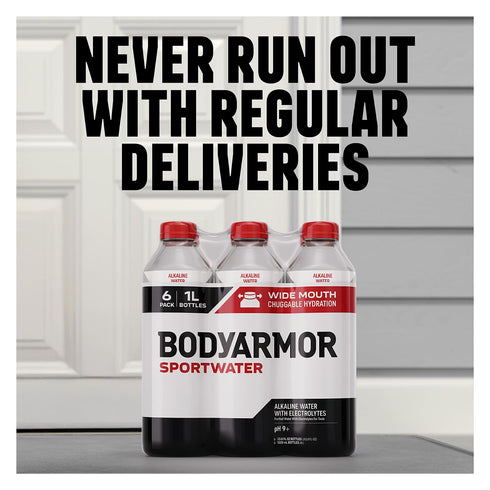 9+, 700mL (24 Pack), Pack, BODYARMOR SportWater Alkaline Water, High Alkaline Bottled Water, pH Refreshing Electrolyte