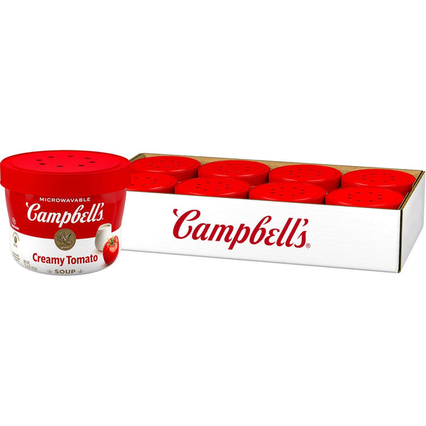 Campbell's Creamy Tomato Soup, 15.4 oz Microwavable Bowl (8 Pack)