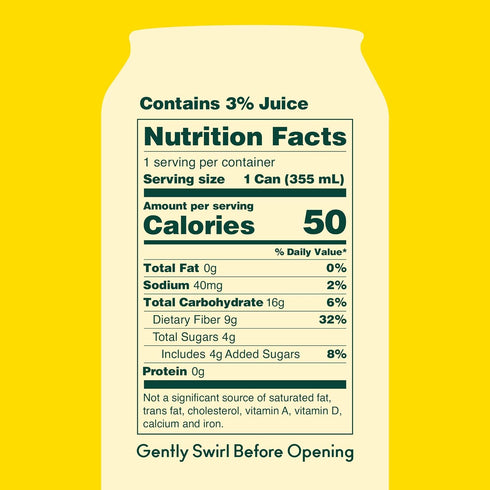 Packed 12oz (12-Cans) OLIPOP Prebiotic Soda Pop, Banana Cream, A New Kind of Soda with Prebiotics, Fiber