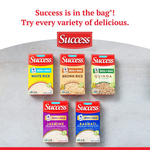 Success Boil-in-Bag Brown Rice, Quick and Easy Rice Meals, 14-Ounce Box