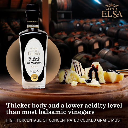12 250ml (8.5oz) Elsa Aged Balsamic Vinegar of Modena, Vecchia Era, Aged Years
