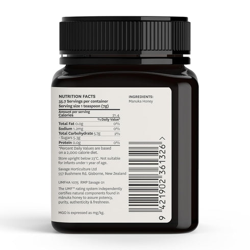10+/MGO 263+ 100% 8.8 oz (Pack 1) WildCape Manuka Honey Certified UMF - Pure, Raw, Unpasteurized, Non-GMO, Made in New