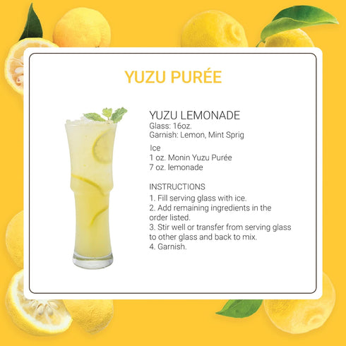 (1 Monin - Yuzu Pure, Sweet & Tangy Citrus Flavor, Great for Teas, Sodas, Cocktails, & More, Natural Flavors, No