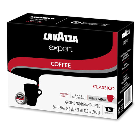 Lavazza Expert Classico Coffee Capsules, Medium Roast Arabica and Robusta Blend - Compatible with Lavazza Classy Plus