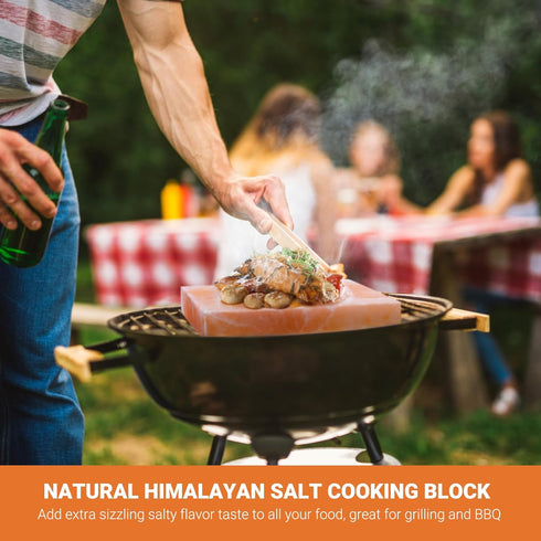 Onlyfire 8"x8"x1.5" Himalayan Salt Plate for Cooking, Grilling, Cutting, and Serving