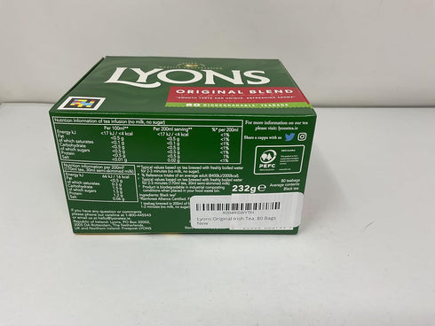 Lyons 80 Original Irish Tea. Bags