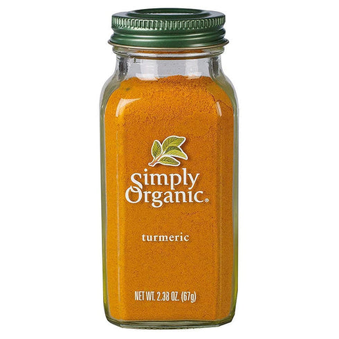 Simply Organic Ground Turmeric Root, Certified Organic, 2.38 oz, Pack of 2