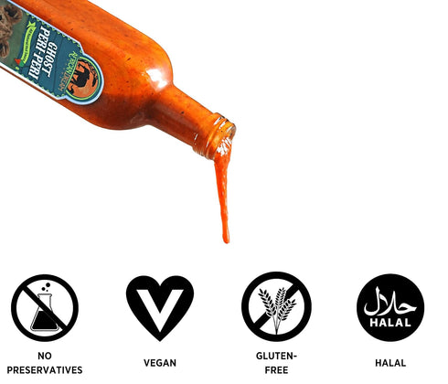 16.9 oz Ghost Peri-Peri Hot Sauce by African Dream Foods | All-Natural Spicy Piri-Piri Sauce with African Ghost Peppers
