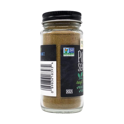 1.34 Frontier Co-op Salt-free Poultry Seasoning, Ounce Bottle, Blend of Sage, Thyme & Onion, Perfect for Poultry