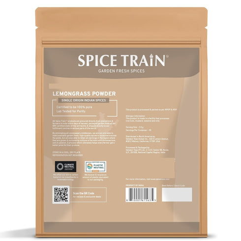 SPICE TRAIN Lemongrass Powder, 226g/8oz Non-GMO, Gluten Free for Cooking, Smoothies, Tea