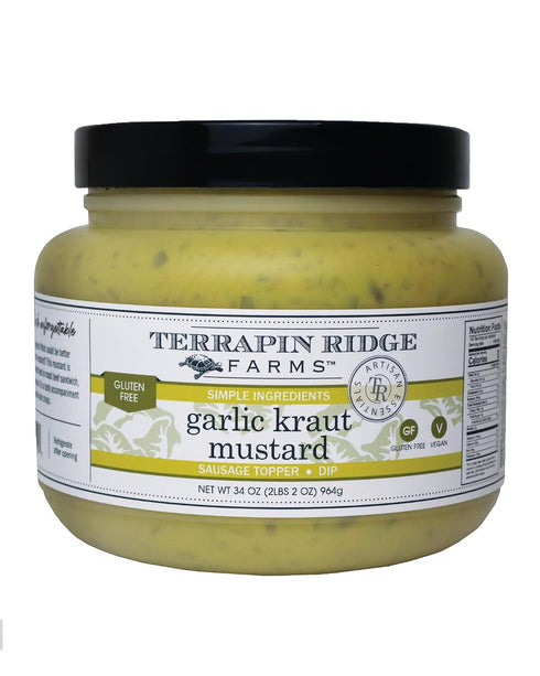 Terrapin Ridge Farms Garlic Kraut Mustard Bold and Tangy Gourmet Mustard for