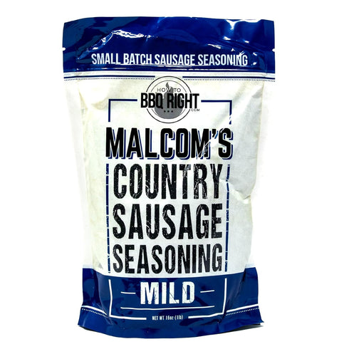 Malcom's Country Sausage Seasoning (MILD) | Use with Pork, Beef, Lamb, Wild Game & More | Make Championship Sausage at