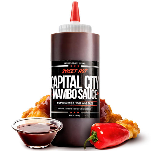 Capital City Mambo Sauce Sweet Hot, Washington DC Wing Sauces, Perfect Condiment