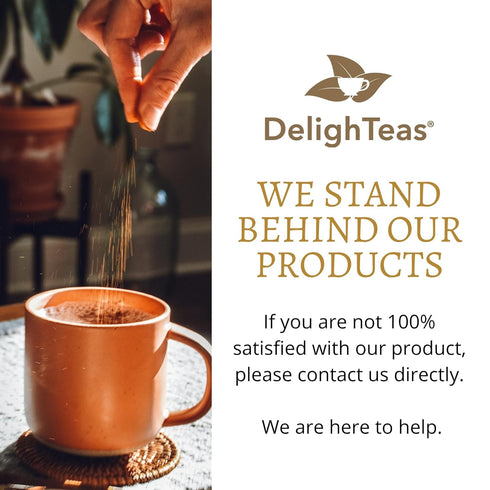 100 4oz DelighTeas Organic Masala Chai Powder | Caffeine free, Unsweetened, Vegan, Keto | Ayurvedic Digestive Support