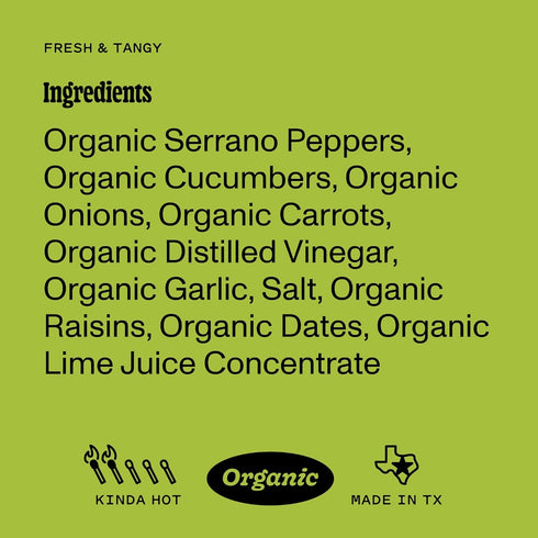 Yellowbird Organic Serrano Hot Sauce, 19.6 oz Tabletop Size (Kinda Hot | 1 Bottle | Made in Texas)