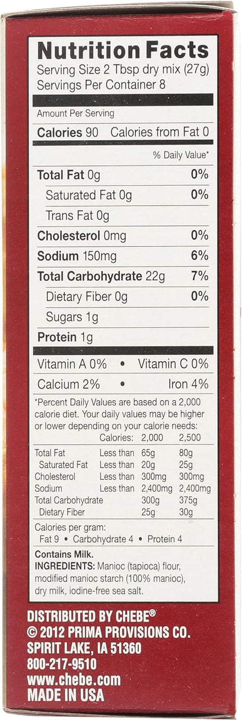 Chebe 7.5 Bread, Bread Mix Wheat Free Gluten Free, Ounce